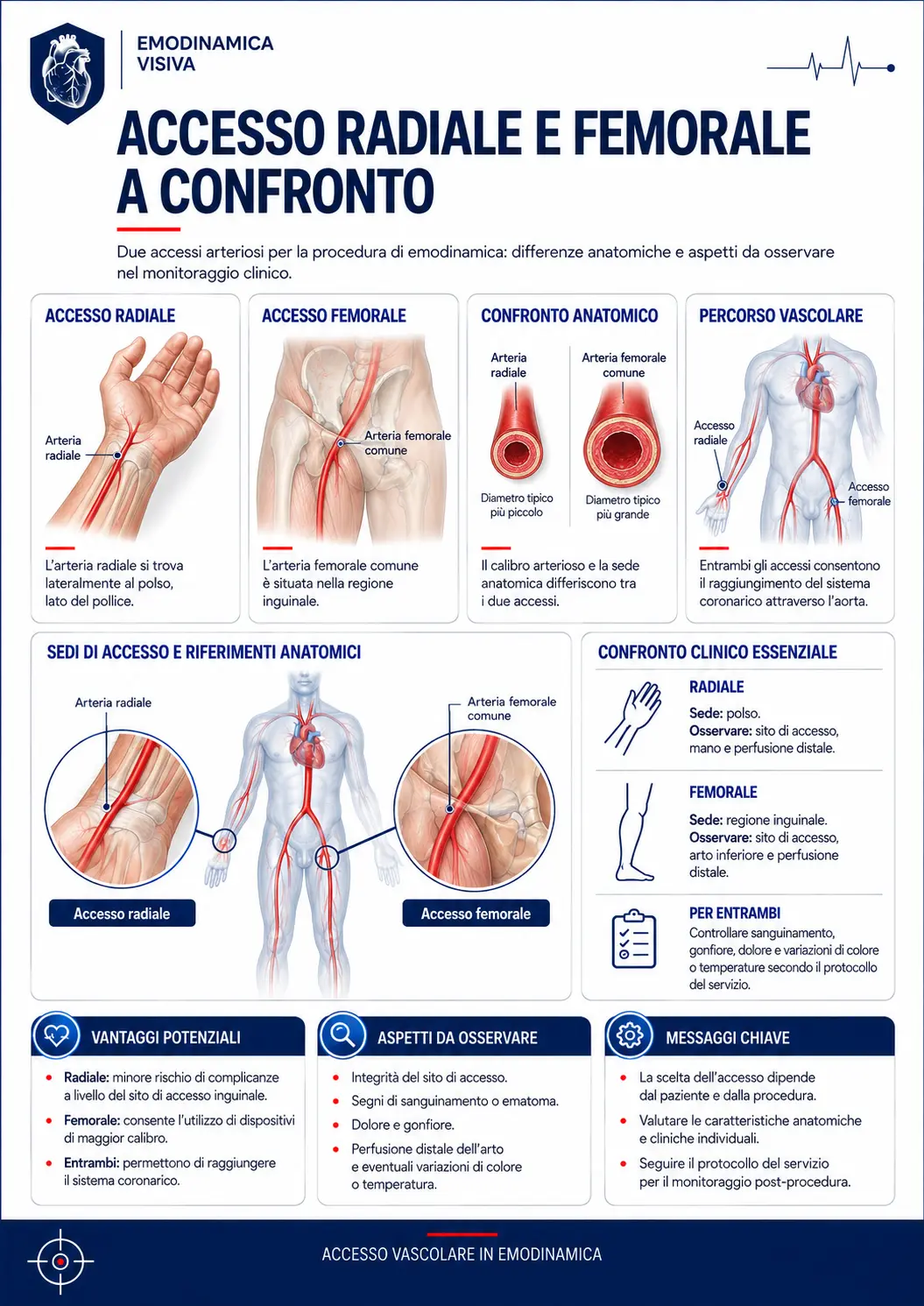 Accesso radiale e femorale a confronto