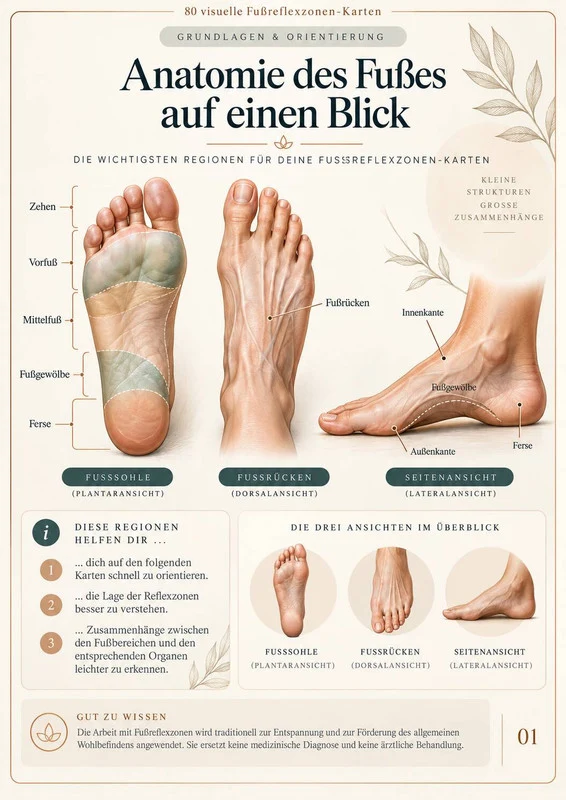 Anatomie des Fußes auf einen Blick